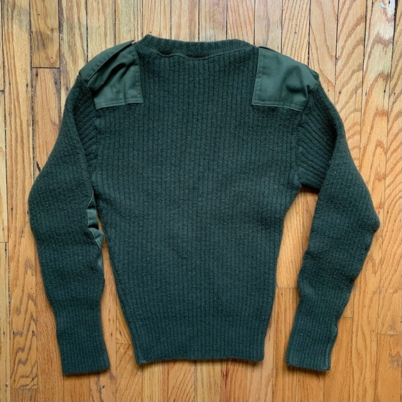 DSCP Valor Collection %100 Wool War Fighter Army Green Sweater Made In U.S.A. - Picture 11 of 11